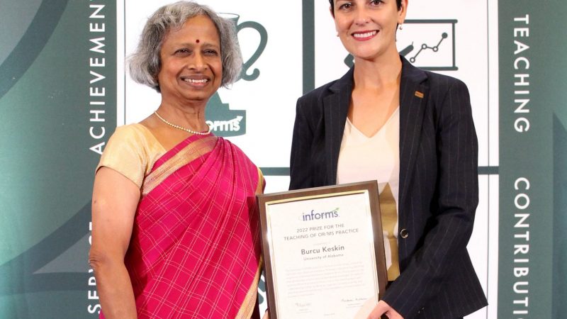 Dr. Burcu Keskin Wins INFORMS Teaching Award